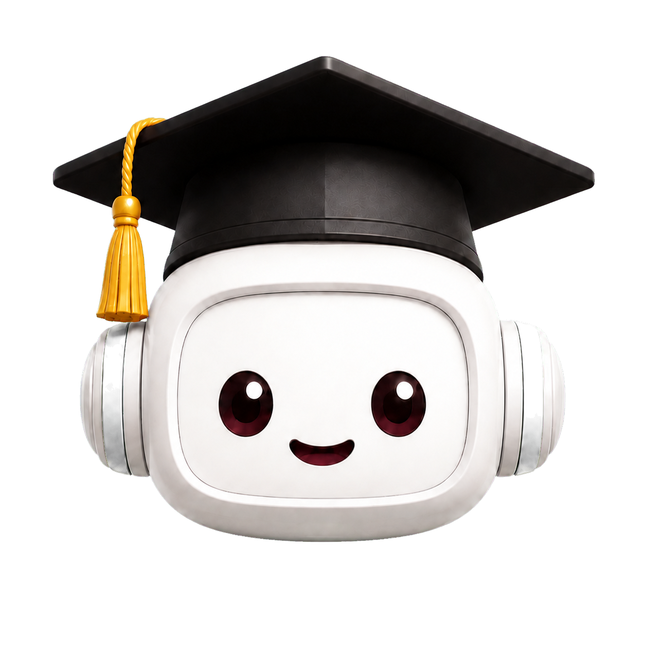 Rosto do ProfeBOT com capelo de formatura